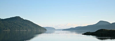 Serene view of the San Juan Islands in Washington